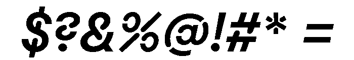 Macan Stencil Semi Bold Italic Font OTHER CHARS