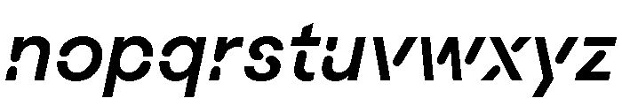 Macan Stencil Semi Bold Italic Font LOWERCASE