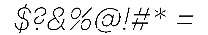 Macan Stencil Thin Italic Font OTHER CHARS
