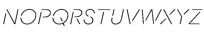 Macan Stencil Thin Italic Font UPPERCASE