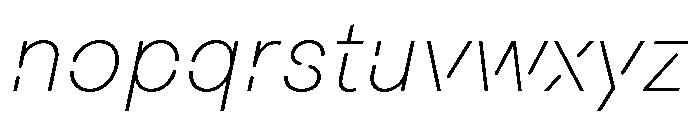Macan Stencil Thin Italic Font LOWERCASE