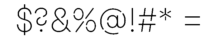 Macan Stencil Thin Font OTHER CHARS