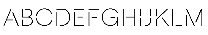 Macan Stencil Thin Font UPPERCASE