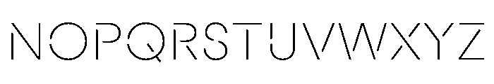 Macan Stencil Thin Font UPPERCASE