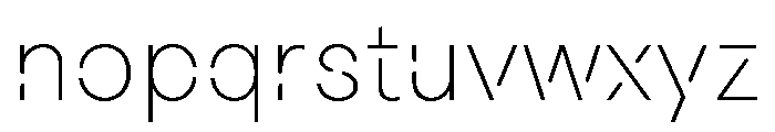 Macan Stencil Thin Font LOWERCASE