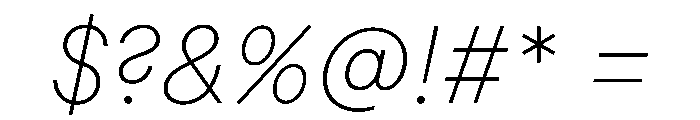 Macan Thai Thin Italic Font OTHER CHARS