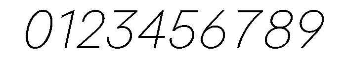 Macan Thin Italic Font OTHER CHARS