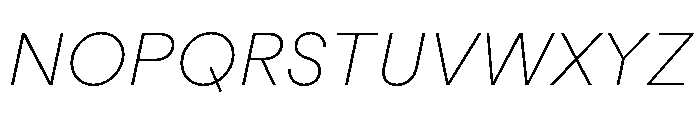 Macan Thin Italic Font UPPERCASE