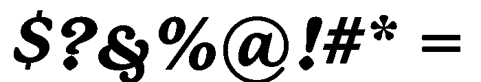 Mackinac Extra Bold Italic Font OTHER CHARS
