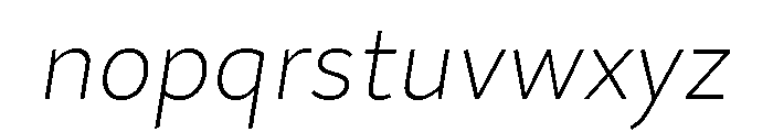 Magdelin Alt Extra Light Italic Font LOWERCASE