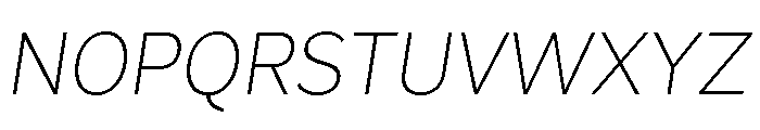 Magdelin Extra Light Italic Font UPPERCASE