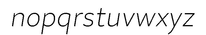 Magdelin Extra Light Italic Font LOWERCASE