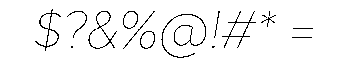 Magdelin Thin Italic Font OTHER CHARS
