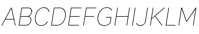Magdelin Thin Italic Font UPPERCASE