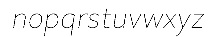 Magdelin Thin Italic Font LOWERCASE