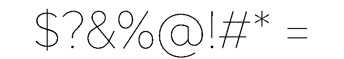 Magdelin Thin Font OTHER CHARS