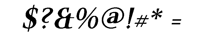 Mai Bold Italic Font OTHER CHARS
