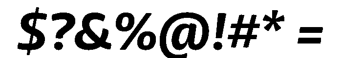 Mangerica Bold Italic Font OTHER CHARS