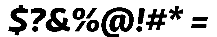 Mangerica Extra Bold Italic Font OTHER CHARS