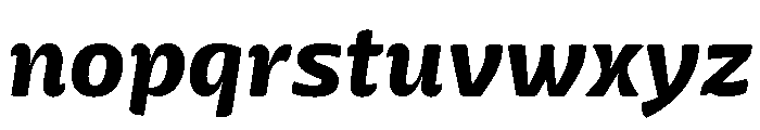 Mangerica Extra Bold Italic Font LOWERCASE
