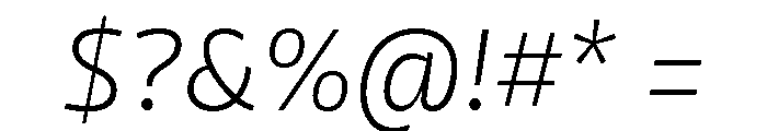 Mangerica Extra Light Italic Font OTHER CHARS