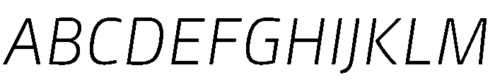 Mangerica Extra Light Italic Font UPPERCASE