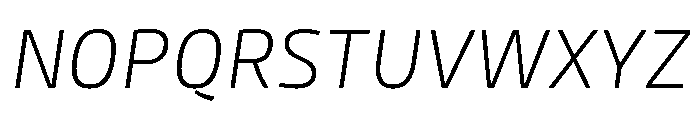 Mangerica Extra Light Italic Font UPPERCASE