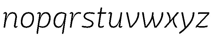 Mangerica Extra Light Italic Font LOWERCASE