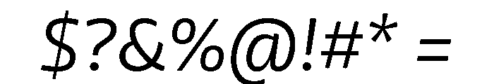 Mangerica Light Italic Font OTHER CHARS