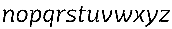 Mangerica Light Italic Font LOWERCASE