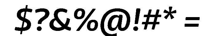 Mangerica Semi Bold Italic Font OTHER CHARS