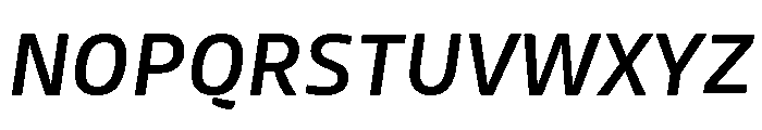 Mangerica Semi Bold Italic Font UPPERCASE