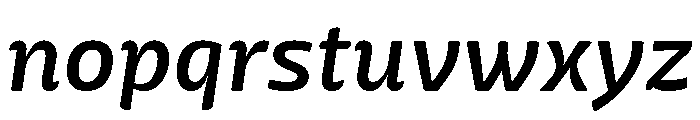 Mangerica Semi Bold Italic Font LOWERCASE