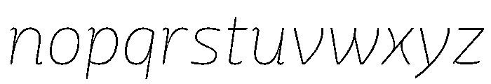 Mangerica Thin Italic Font LOWERCASE