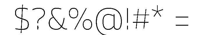 Mangerica Thin Font OTHER CHARS