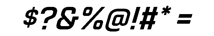 Manifold Bold Oblique Font OTHER CHARS