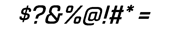 Manifold Demi Bold Oblique Font OTHER CHARS