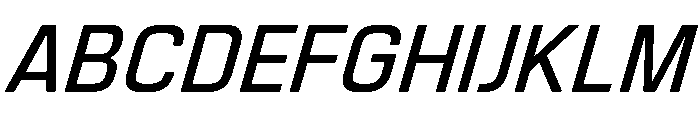 Manifold Demi Bold Oblique Font UPPERCASE