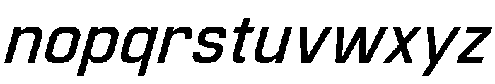 Manifold Demi Bold Oblique Font LOWERCASE