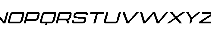 Manifold Extended Bold Oblique Font UPPERCASE