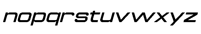 Manifold Extended Bold Oblique Font LOWERCASE