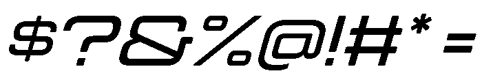 Manifold Extended Demi Bold Oblique Font OTHER CHARS
