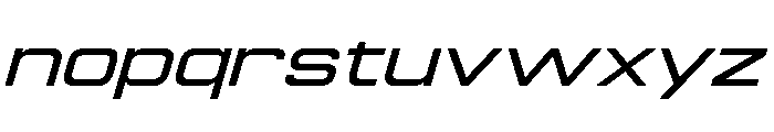 Manifold Extended Demi Bold Oblique Font LOWERCASE
