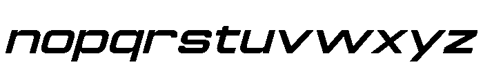 Manifold Extended Extra Bold Oblique Font LOWERCASE