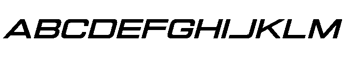Manifold Extended Heavy Oblique Font UPPERCASE