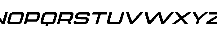 Manifold Extended Heavy Oblique Font UPPERCASE