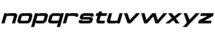 Manifold Extended Heavy Oblique Font LOWERCASE