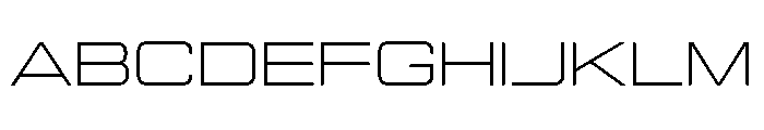 Manifold Extended Light Font UPPERCASE