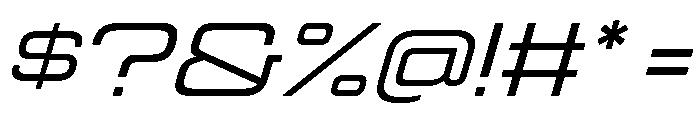 Manifold Extended Medium Oblique Font OTHER CHARS