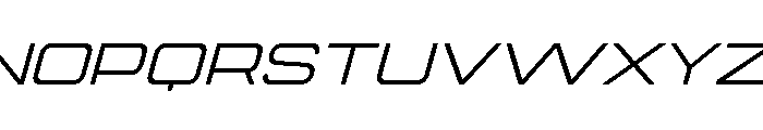 Manifold Extended Medium Oblique Font UPPERCASE